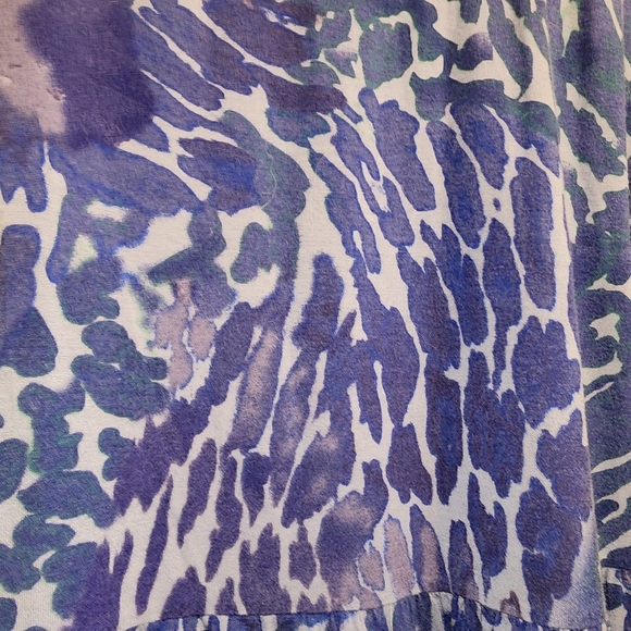 EUC Daisy Fuentes Blue Animal Print Mini Skirt - Picture 2 of 3